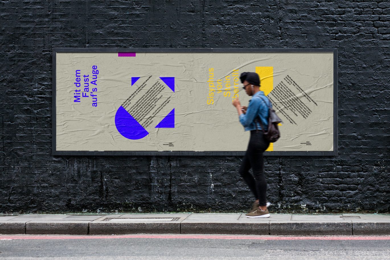 Büro Freiheit – Freie Waldorfschule Krefeld – Konzept, Design, Posterkampagne Anwendung 1 Konzept, Design, Posterkampagne Anwendung 1