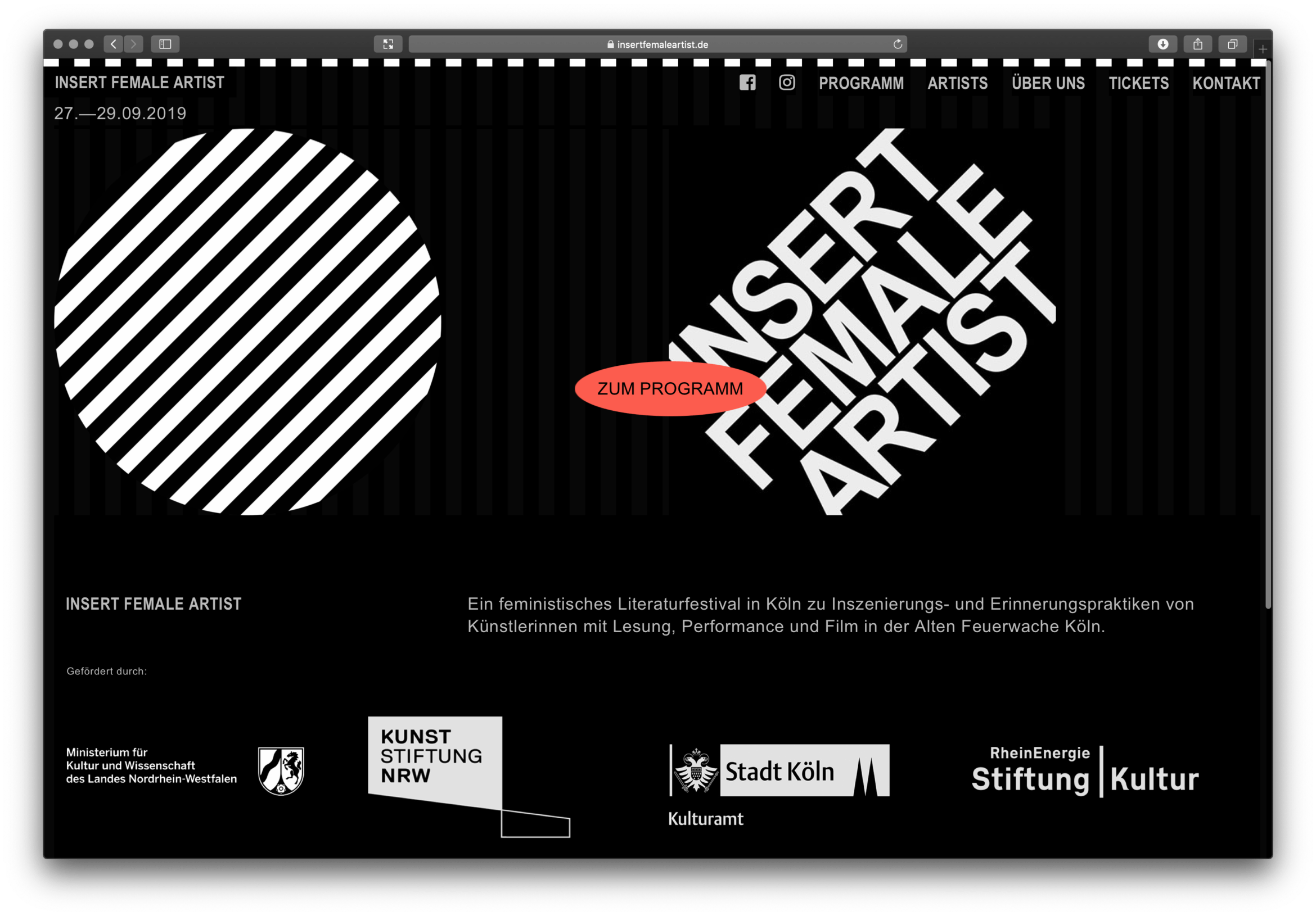Webdesign | Female | Linien | Typografie
