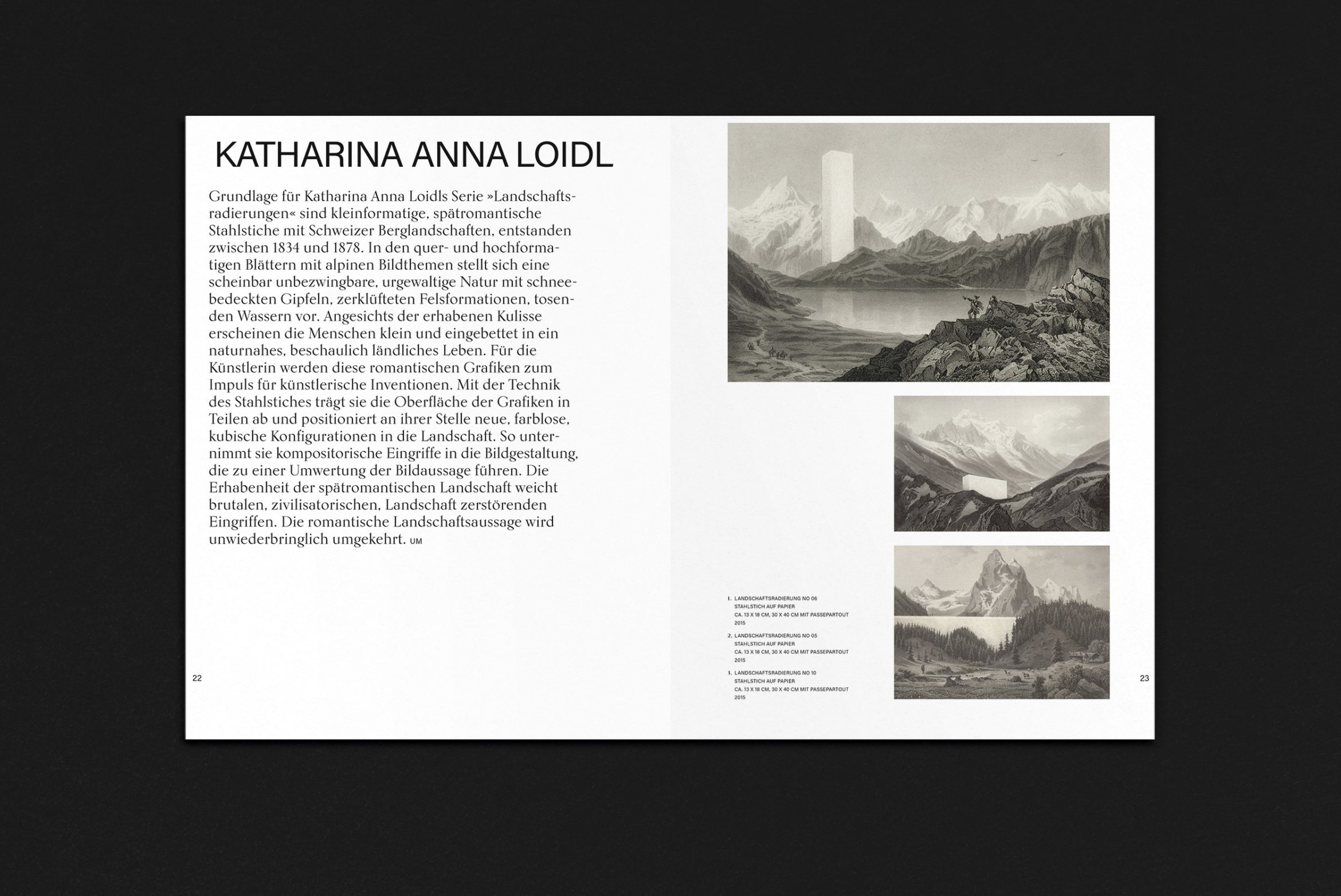 Katalog | Typografie | Grafikdesign | Kunst | Doppelseite