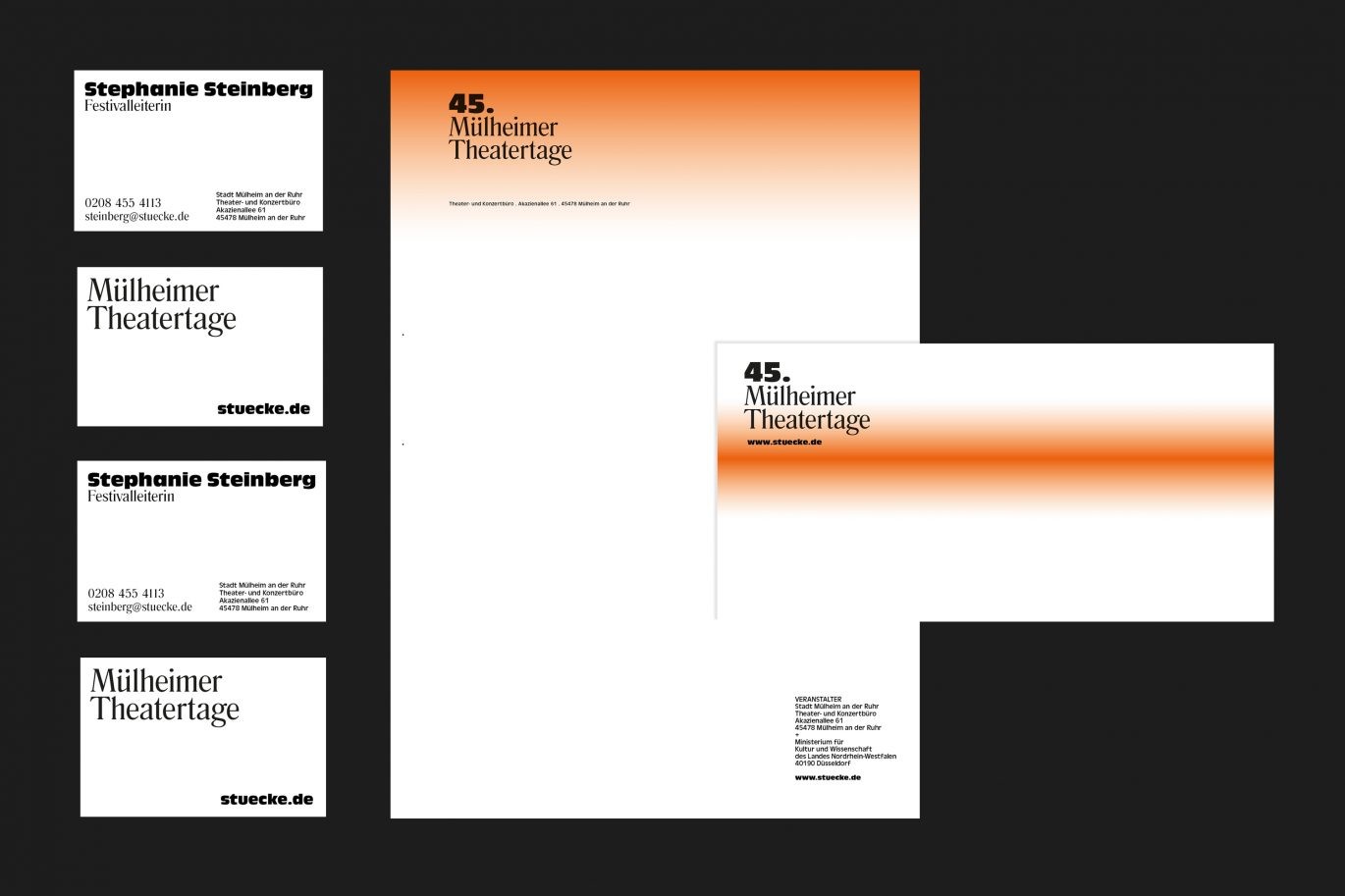 Büro Freiheit – Mülheimer Theatertage »Stücke« – Corporate Design | Visitenkarten | Briefbogen Corporate Design | Visitenkarten | Briefbogen