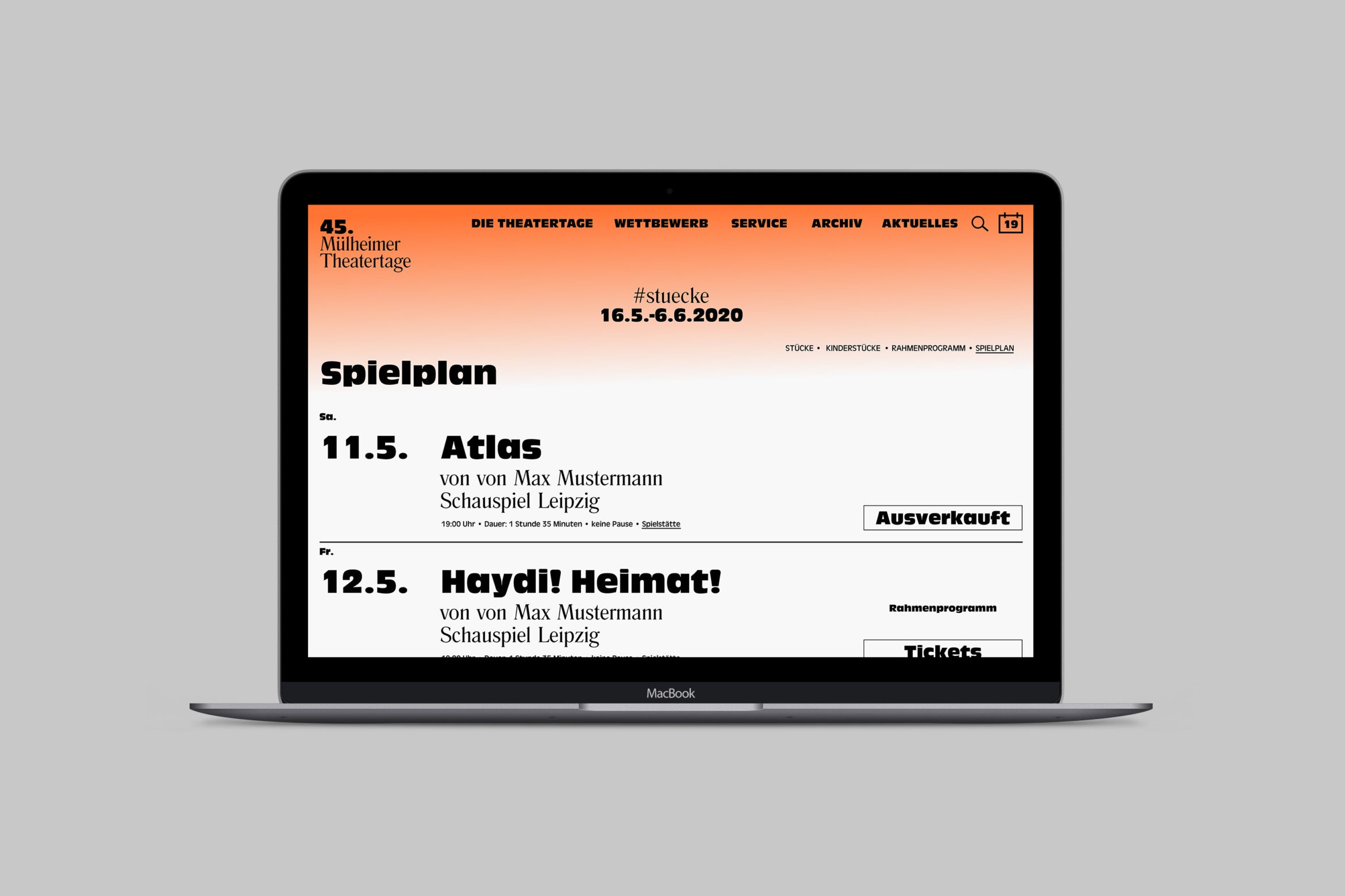 Büro Freiheit – 45. Mülheimer Theatertage »Stücke« – Webdesign | UX UI | Design Webdesign | UX UI | Design