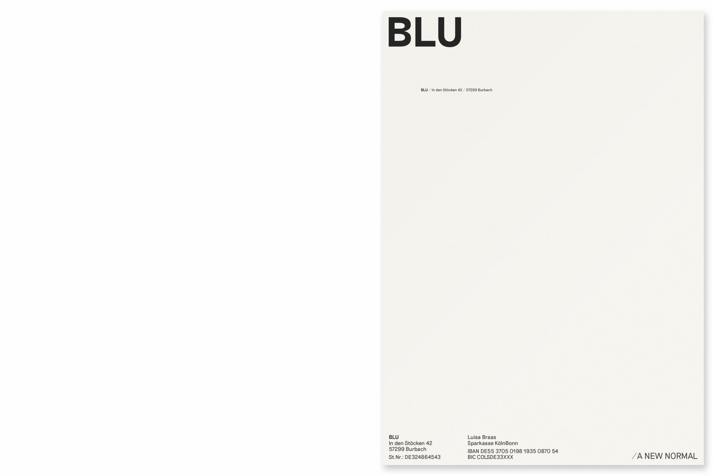 Büro Freiheit – BLU – Corporate Design | Slowfashion | Shop | Cologne | Briefbogen Corporate Design | Slowfashion | Shop | Cologne | Briefbogen