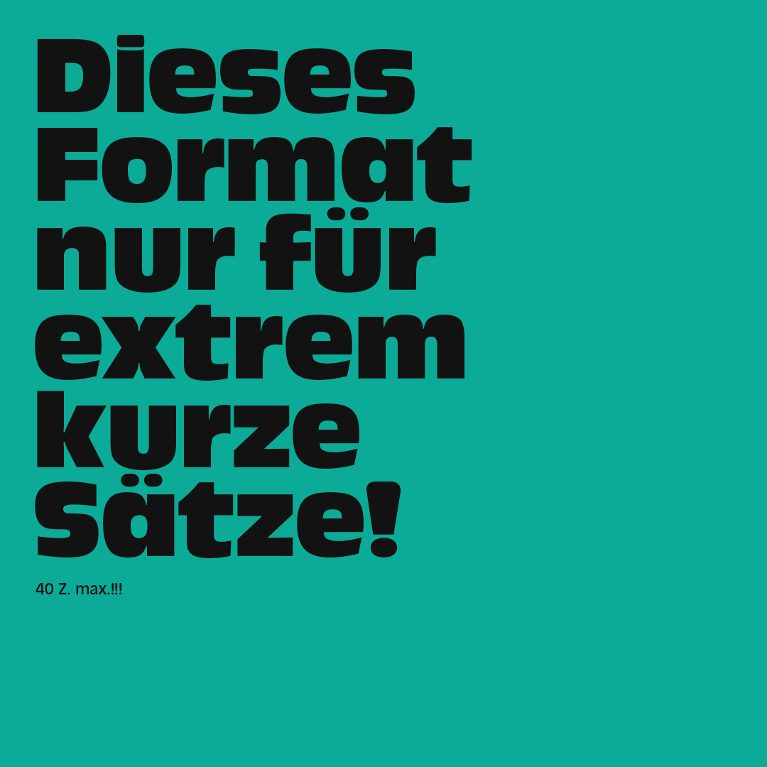 Schrift | Groß | Design