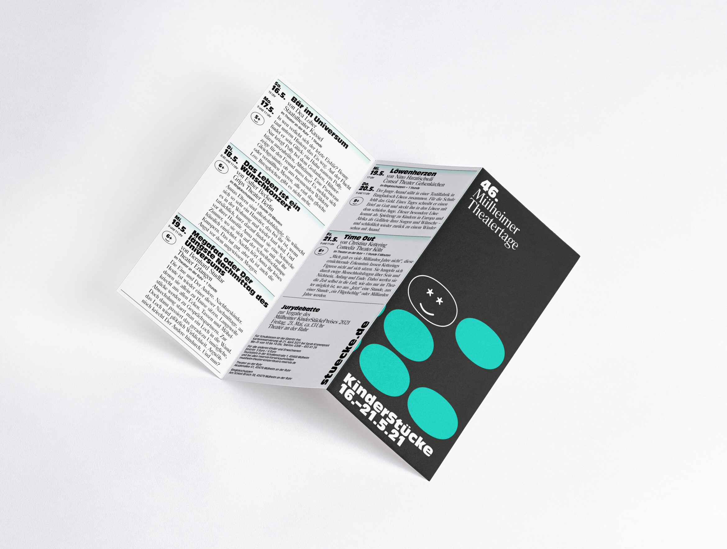 Daniel Angermann – 46. Mülheimer Theatertage »Stücke« – Flyer | Print | Zickzack | Bubbles Flyer | Print | Zickzack | Bubbles