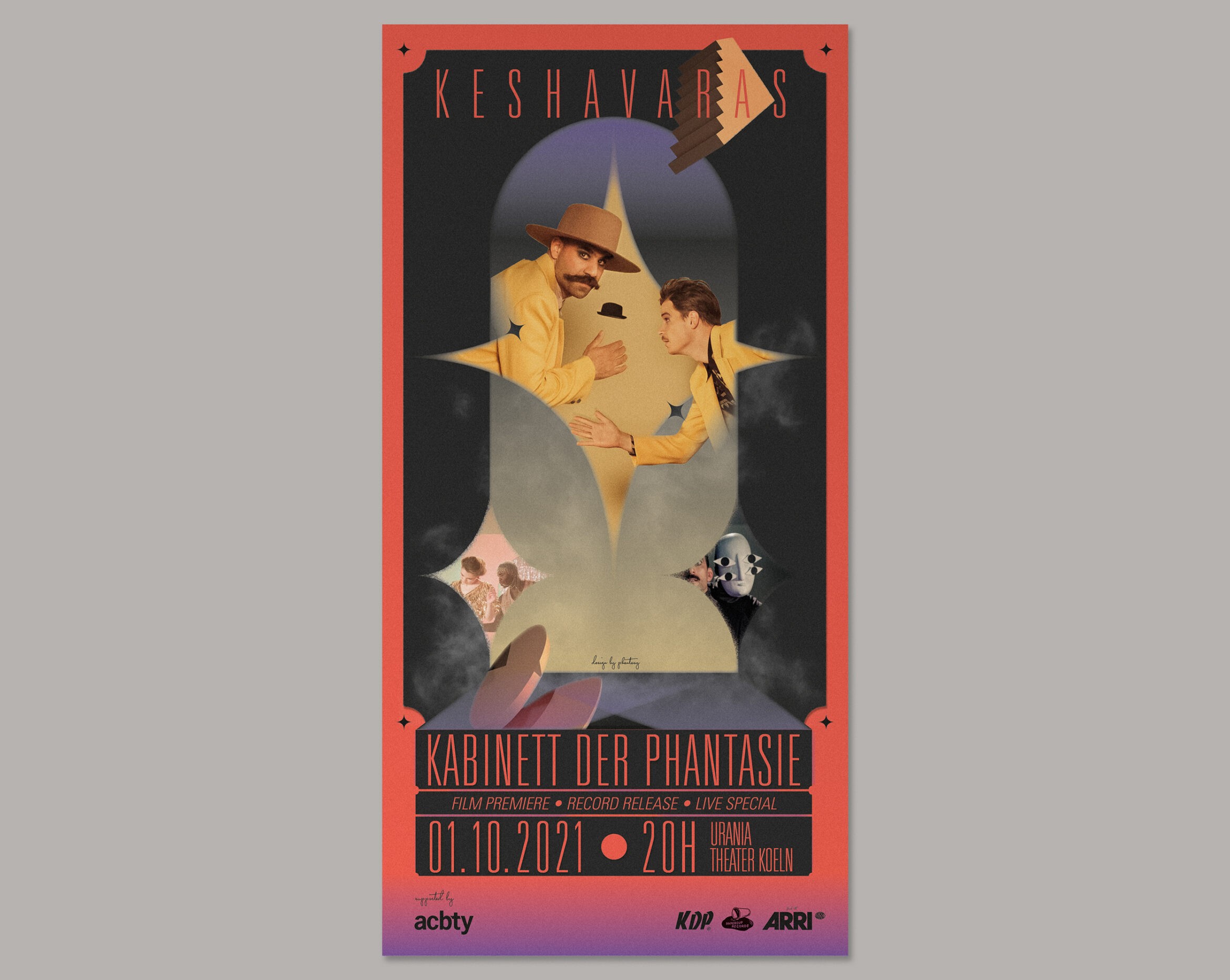 Daniel Angermann – Keshavara – Flyer | Schrift | Show | Treppe | Maske Flyer | Schrift | Show | Treppe | Maske
