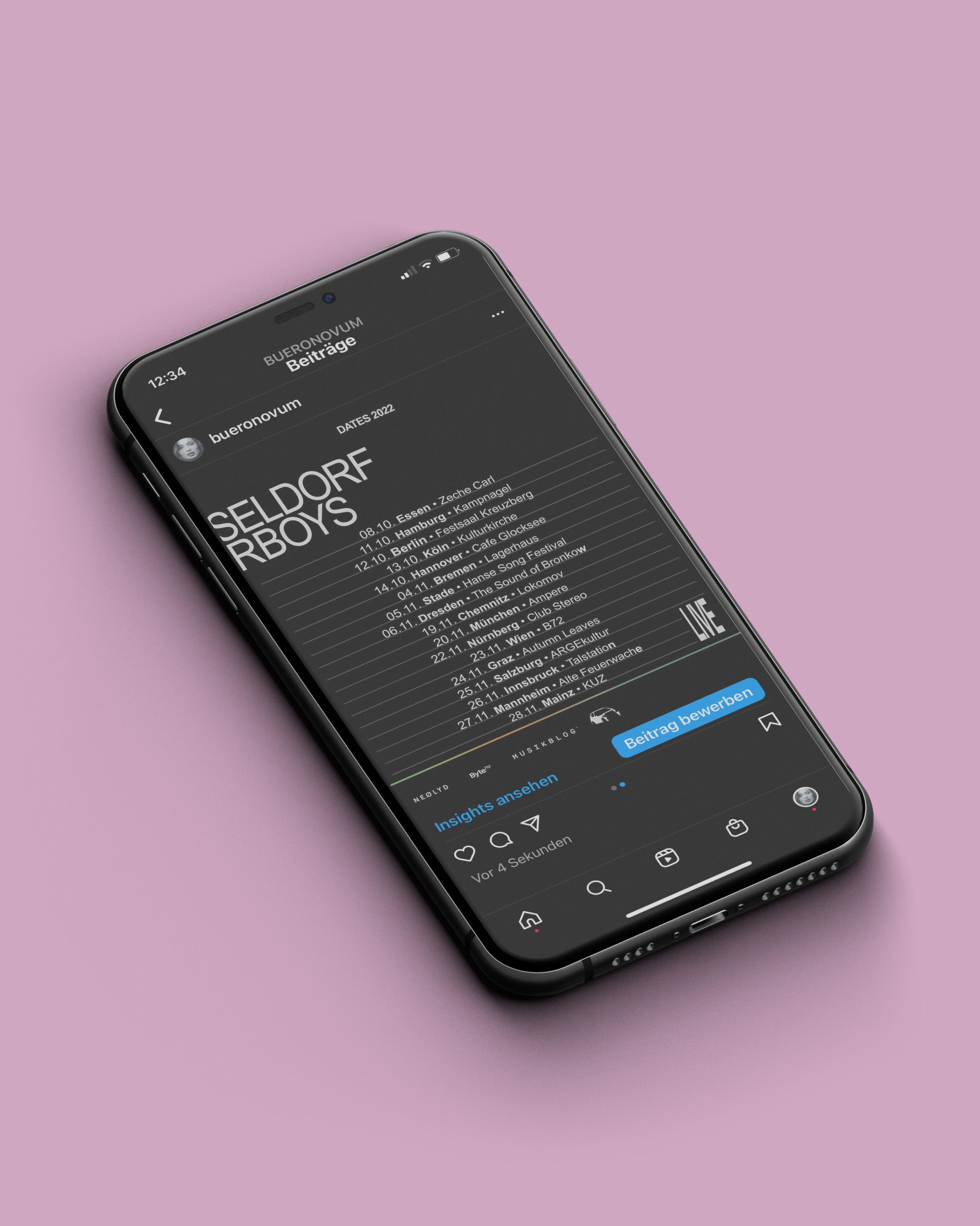 Daniel Angermann – The Düsseldorf Düsterboys – Iphone 11 | Socialmedia | Design | Tour Iphone 11 | Socialmedia | Design | Tour