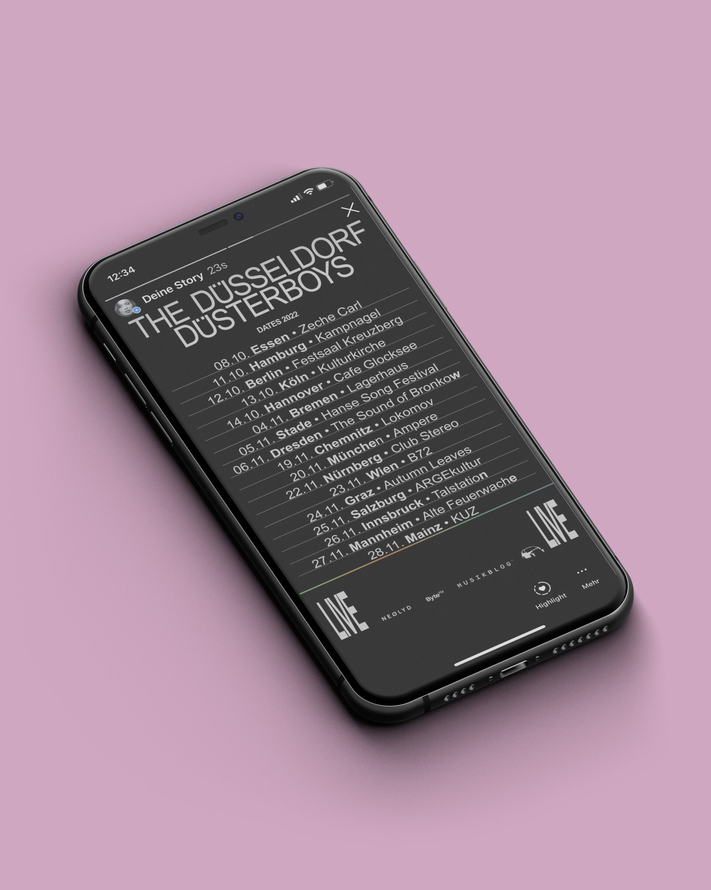 Daniel Angermann – The Düsseldorf Düsterboys – Iphone 11 | Socialmedia | Design | Tour Iphone 11 | Socialmedia | Design | Tour