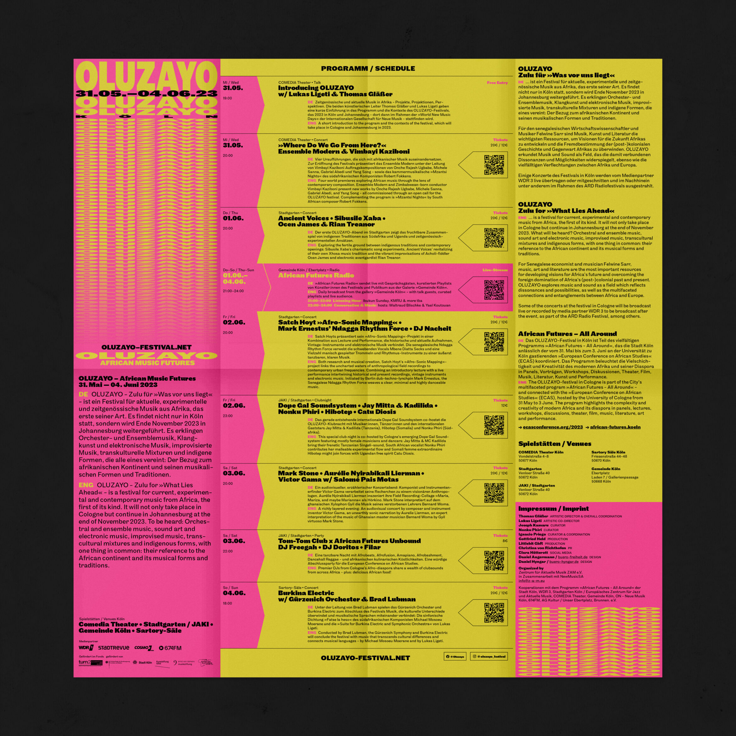 Daniel Angermann – OLUZAYO – OLUZAYO | Pantone | Flyer | Bunt | Typografie OLUZAYO | Pantone | Flyer | Bunt | Typografie
