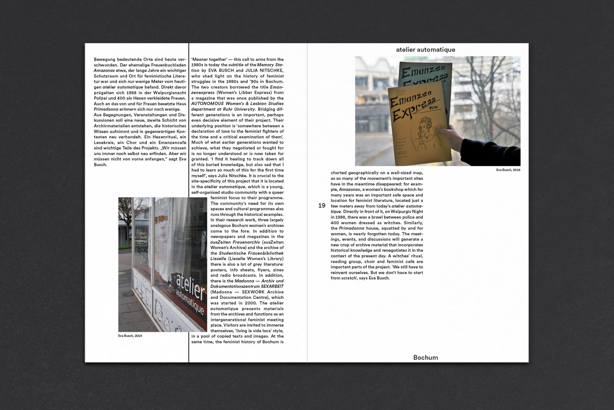 Innenseiten | Doppelseite | Auszug Booklets | Bild Textebene | Design