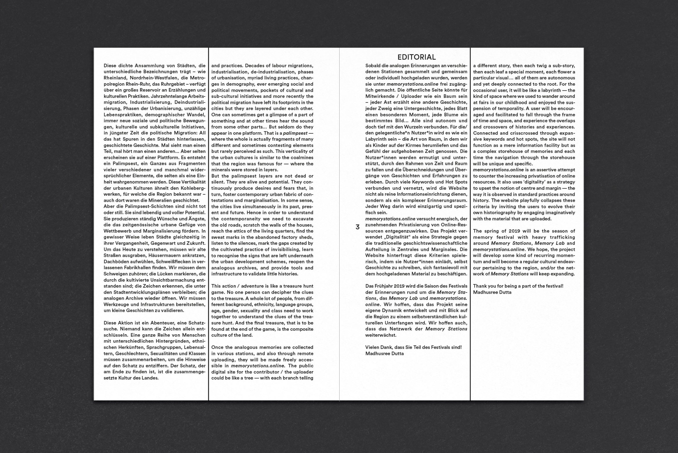 Broschüre | Typografie | Doppelseite | Editorial Design | Programmheft