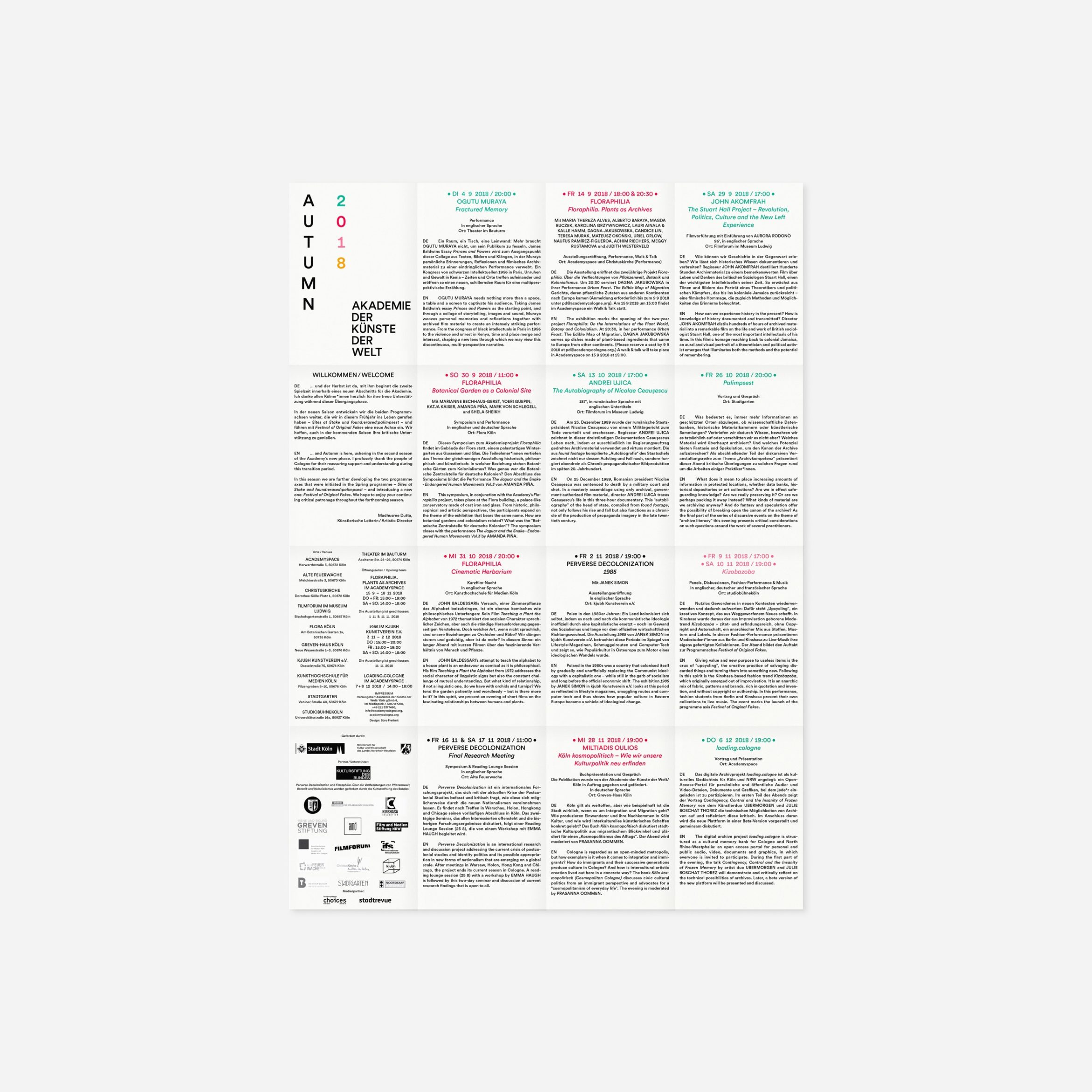 Programmflyer | Faltplakat | Innenseite | Rückseite