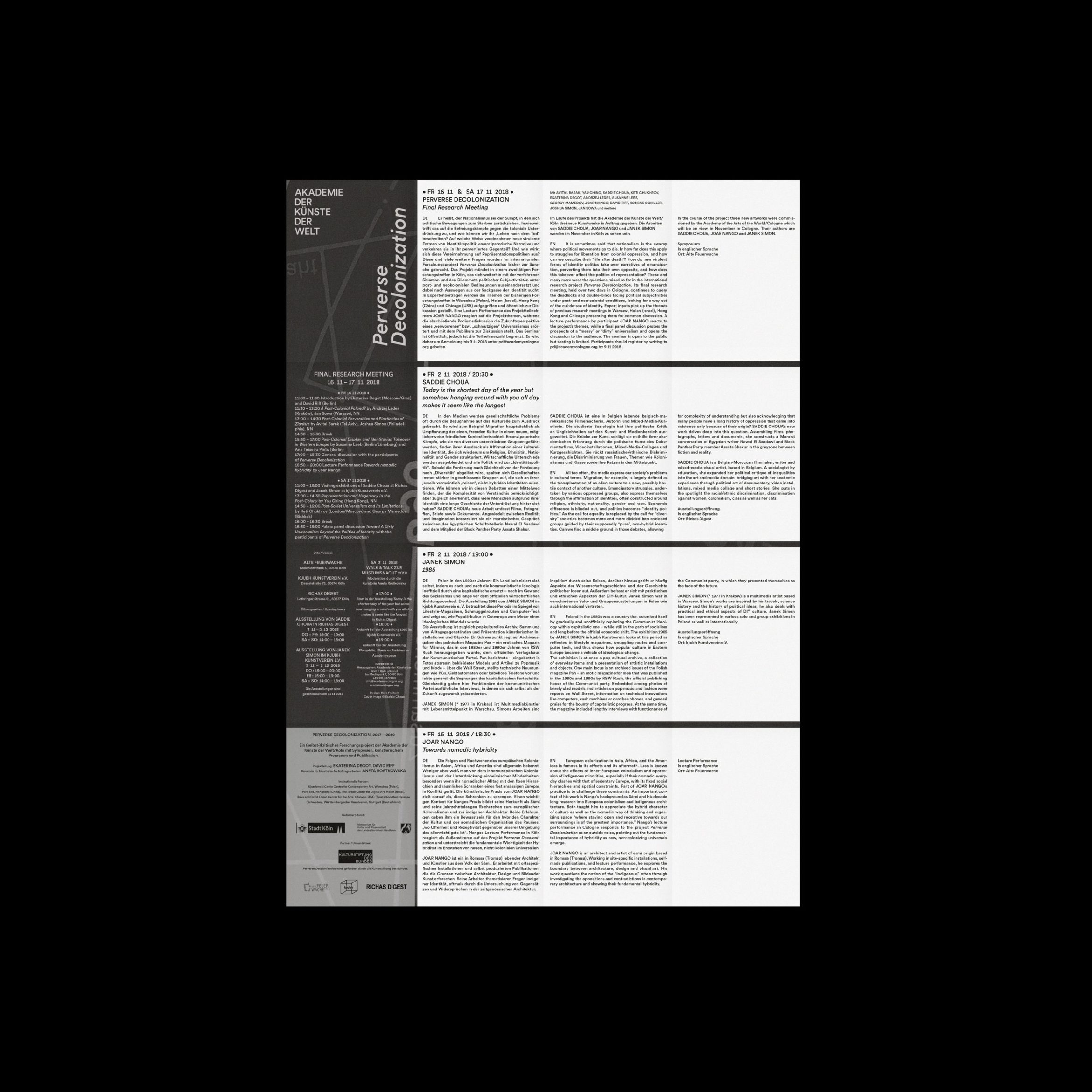 Büro Freiheit – Akademie der Künste der Welt / Köln – Flyer Rückseite | Programm | Programmheft | Kunst und Kultur Flyer Rückseite | Programm | Programmheft | Kunst und Kultur
