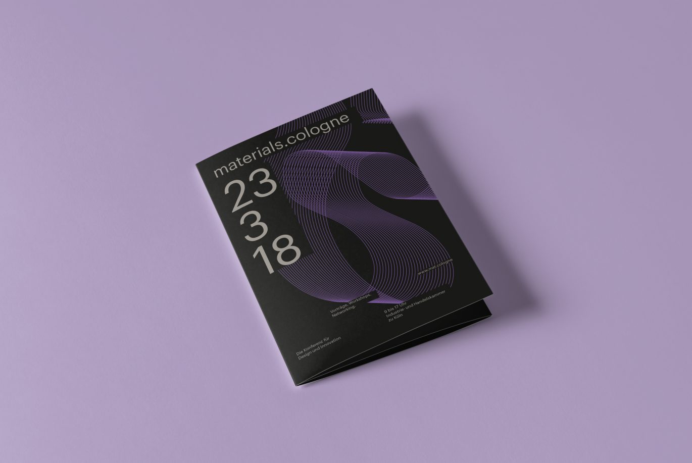 Büro Freiheit – materials.cologne – Fach-Konferenz | Programmheft | Cover | Dynamik | Prozess | Formgebung Fach-Konferenz | Programmheft | Cover | Dynamik | Prozess | Formgebung