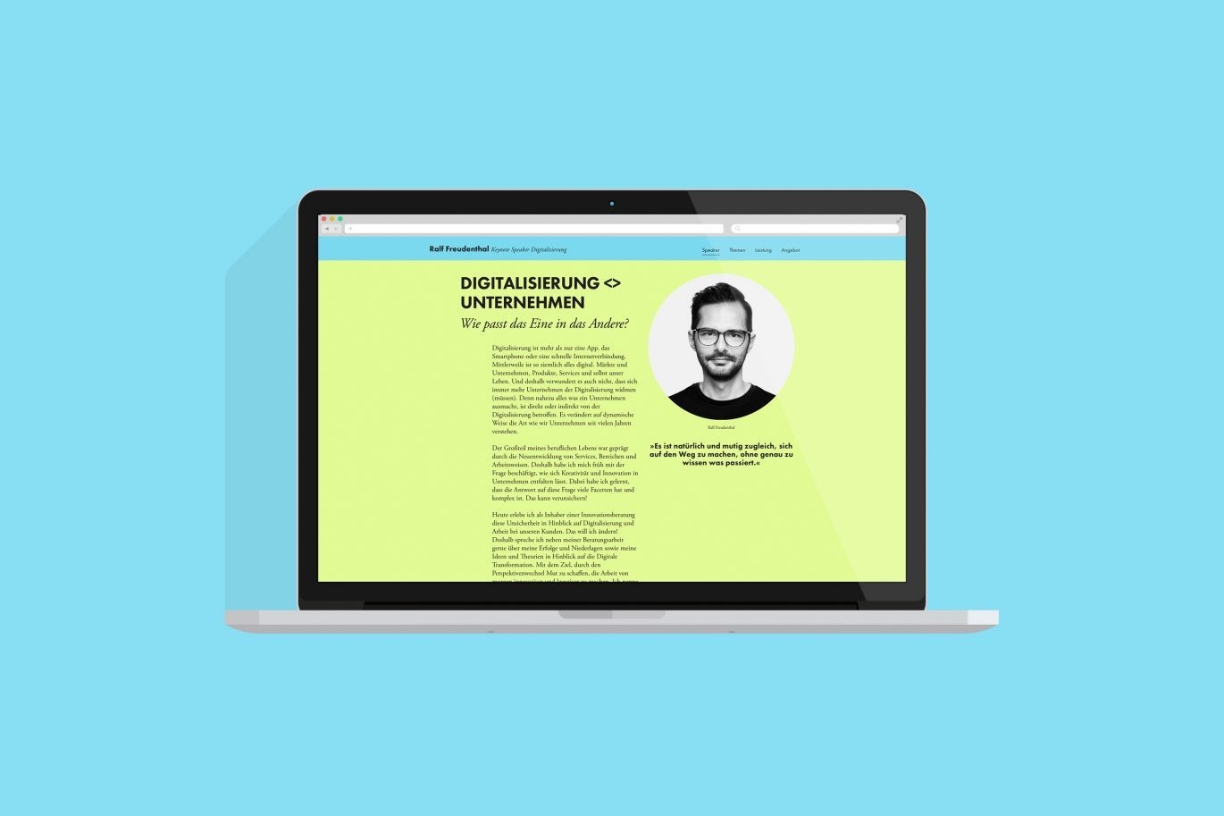 Büro Freiheit – Ralf Freudenthal – Website design / UX UI Design About Section Website design / UX UI Design About Section