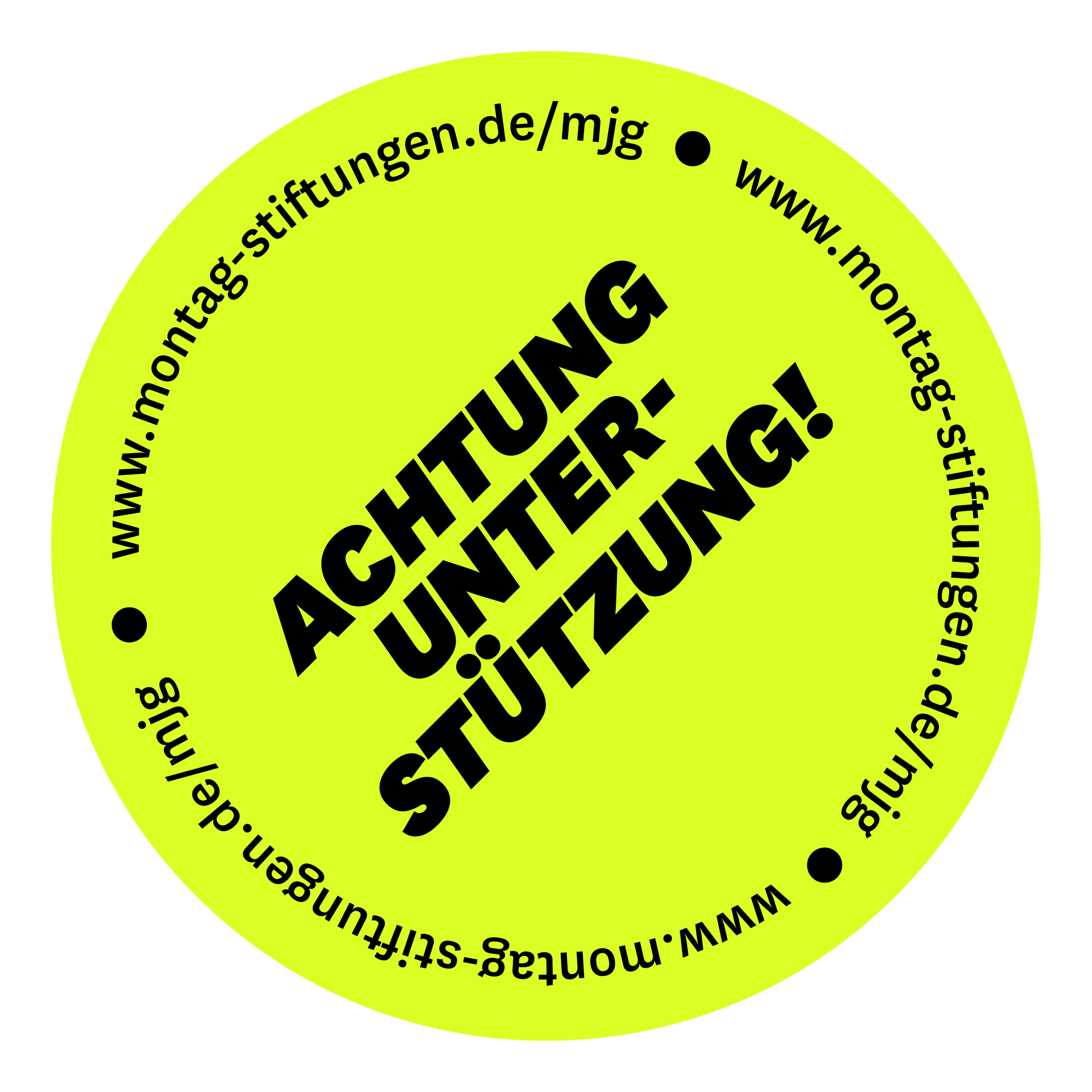 Neon Sticker | Aufkleber Design | Stiftung | Badge