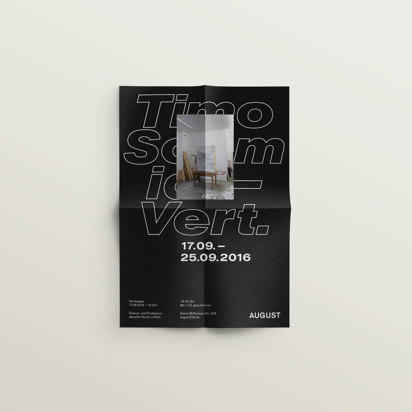 Timo Schmidt – Poster für die Ausstellung »Vert.«