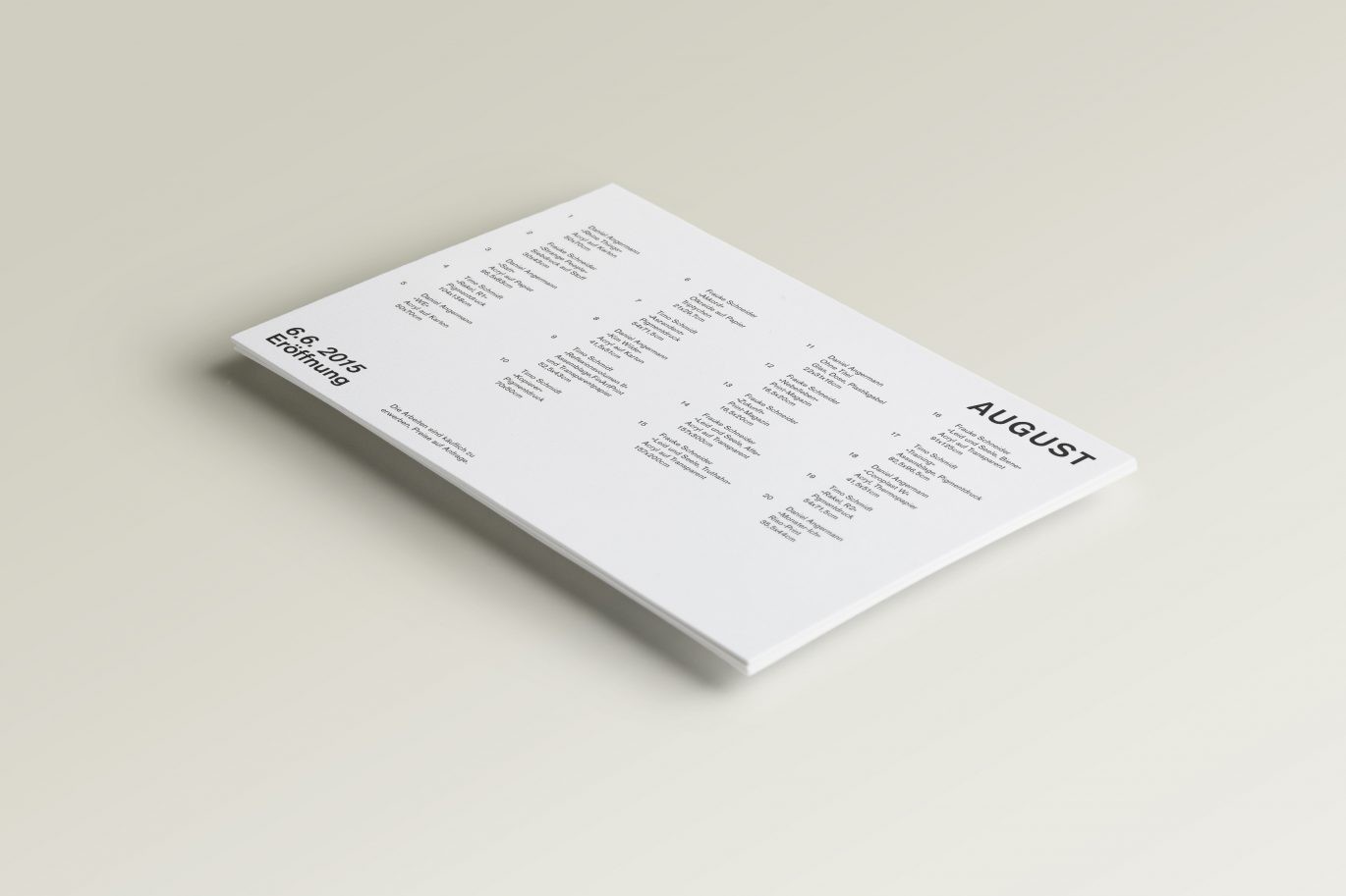 Büro Freiheit – Produzentengalerie August – Ausstellungsplan | Produzentengalerie | Typografie | Unternehmensbild Ausstellungsplan | Produzentengalerie | Typografie | Unternehmensbild