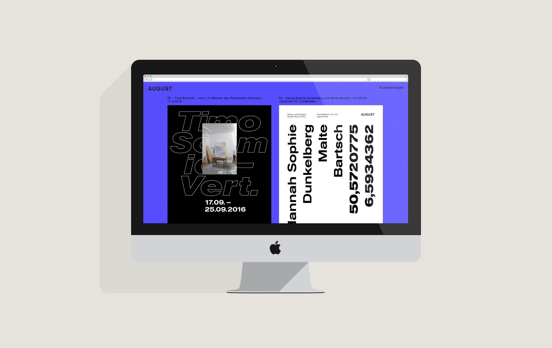 Büro Freiheit – Produzentengalerie August – Desktop Ansicht | Responsive Design | individuelles Design | Gestaltungselement Desktop Ansicht | Responsive Design | individuelles Design | Gestaltungselement
