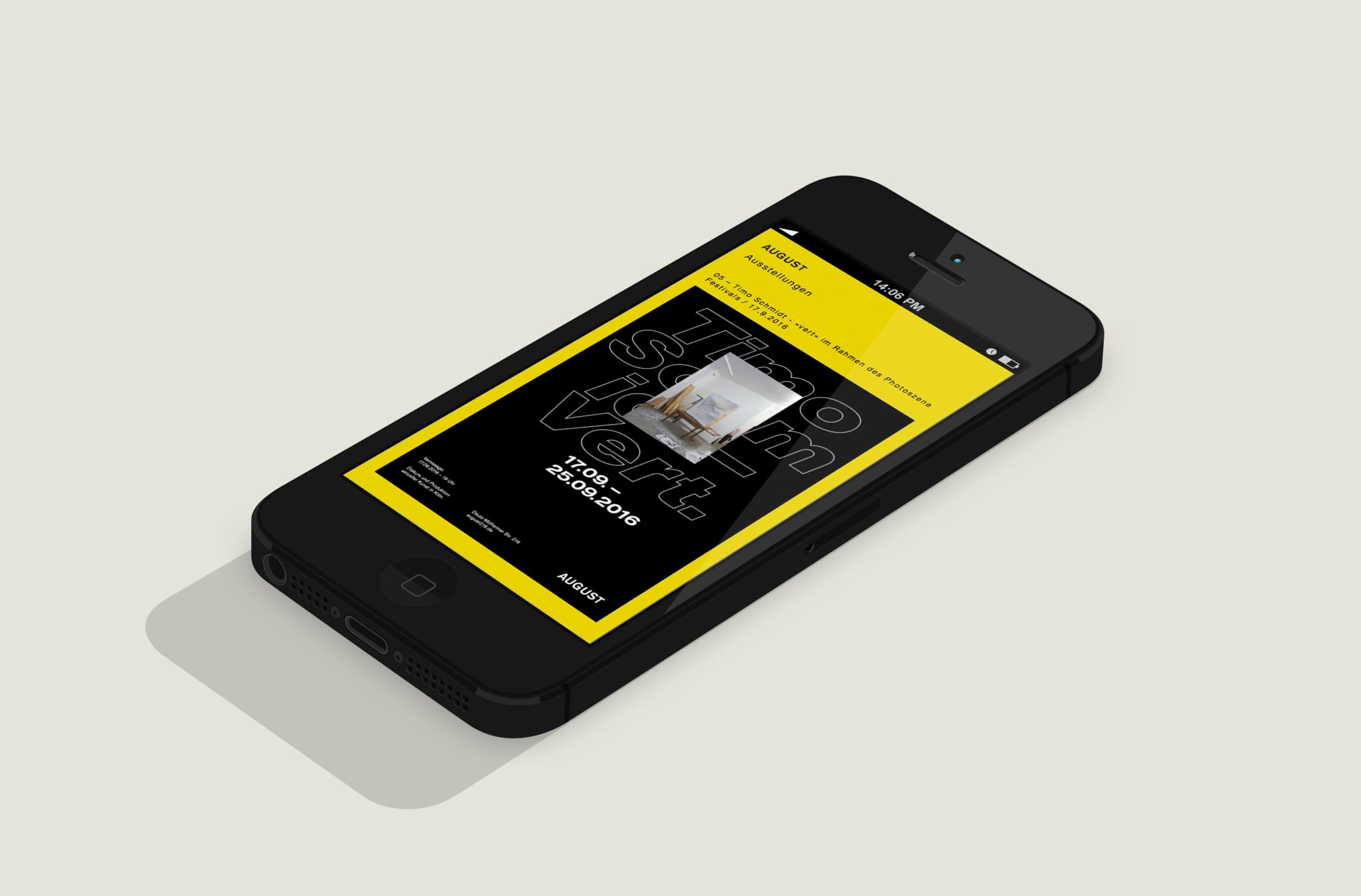 Büro Freiheit – Produzentengalerie August – Mobil Ansicht | Responsive Design | Corporate Design | Gestaltungselement Mobil Ansicht | Responsive Design | Corporate Design | Gestaltungselement
