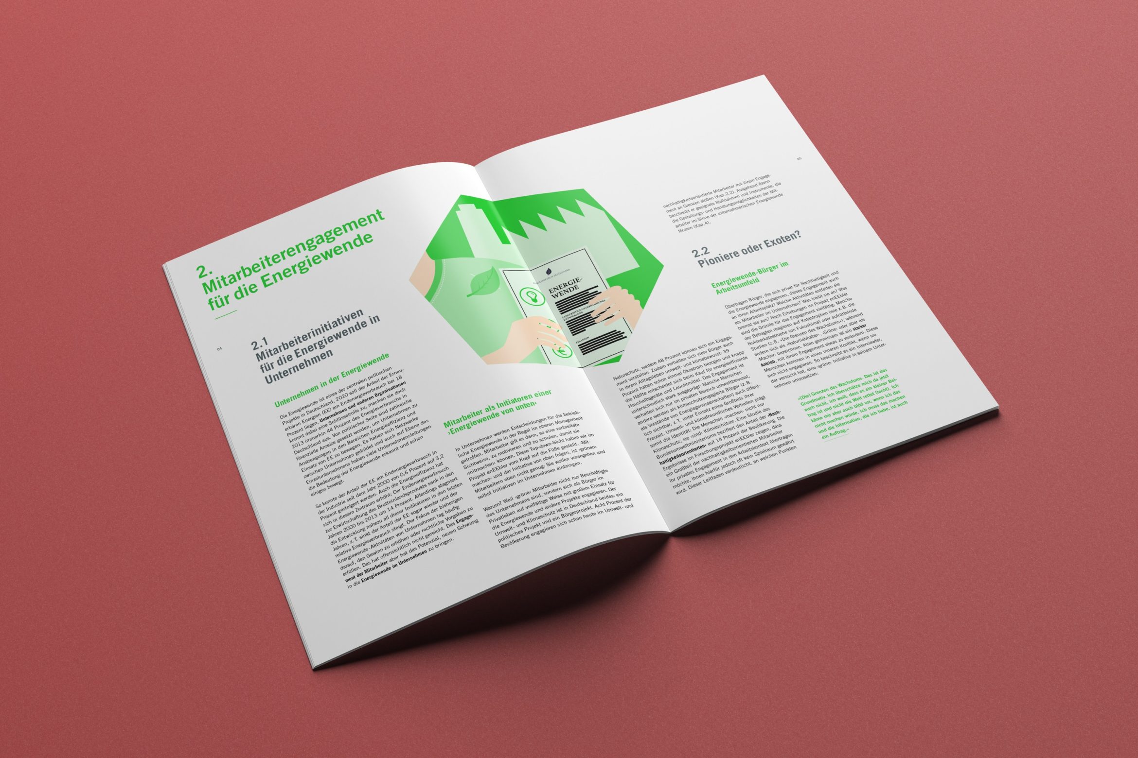 Innenansicht | Broschüre | Abschlusspublikation | Illustration | Nachhaltigkeit