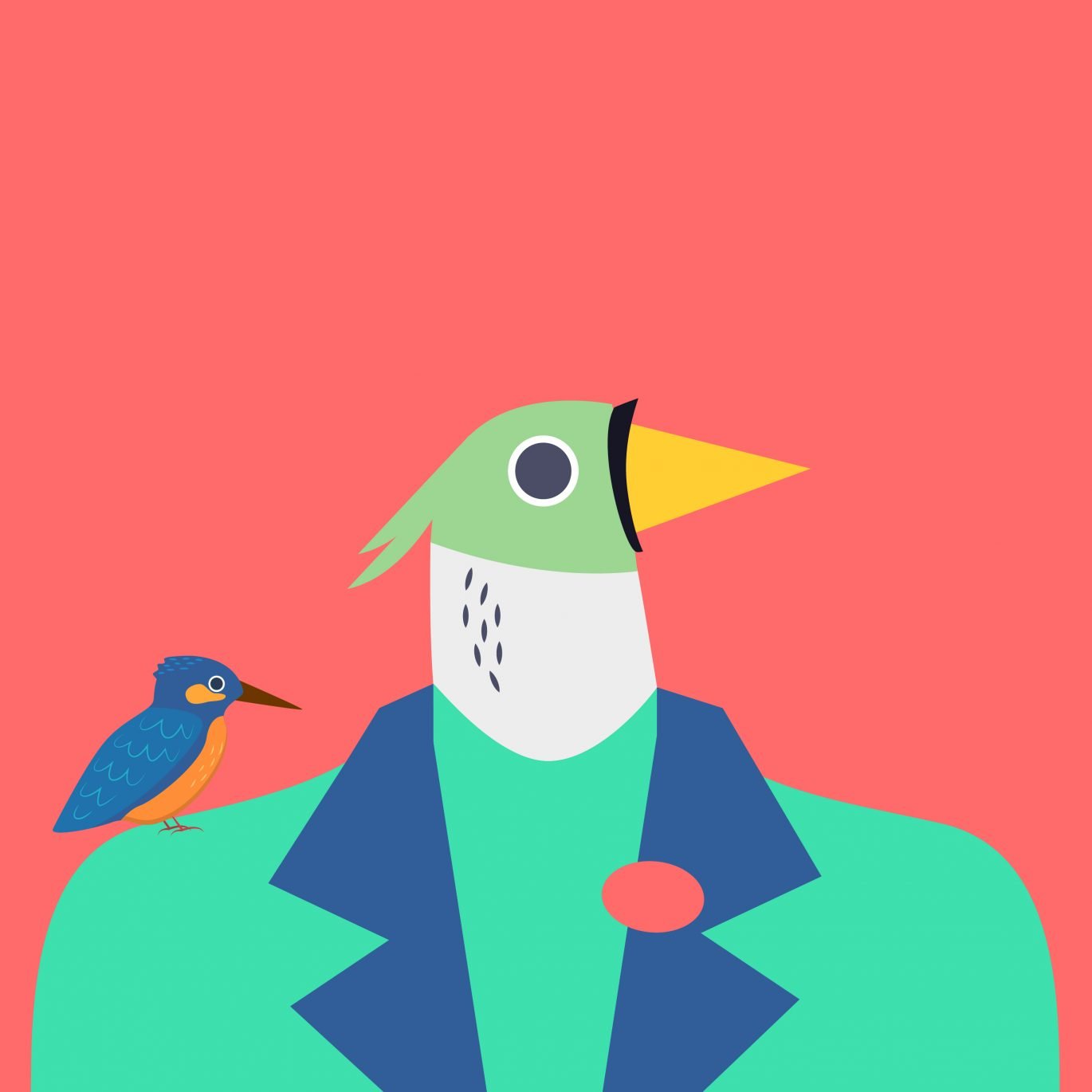 Büro Freiheit – futurebirds – Neues Arbeiten – Illustration Illustration
