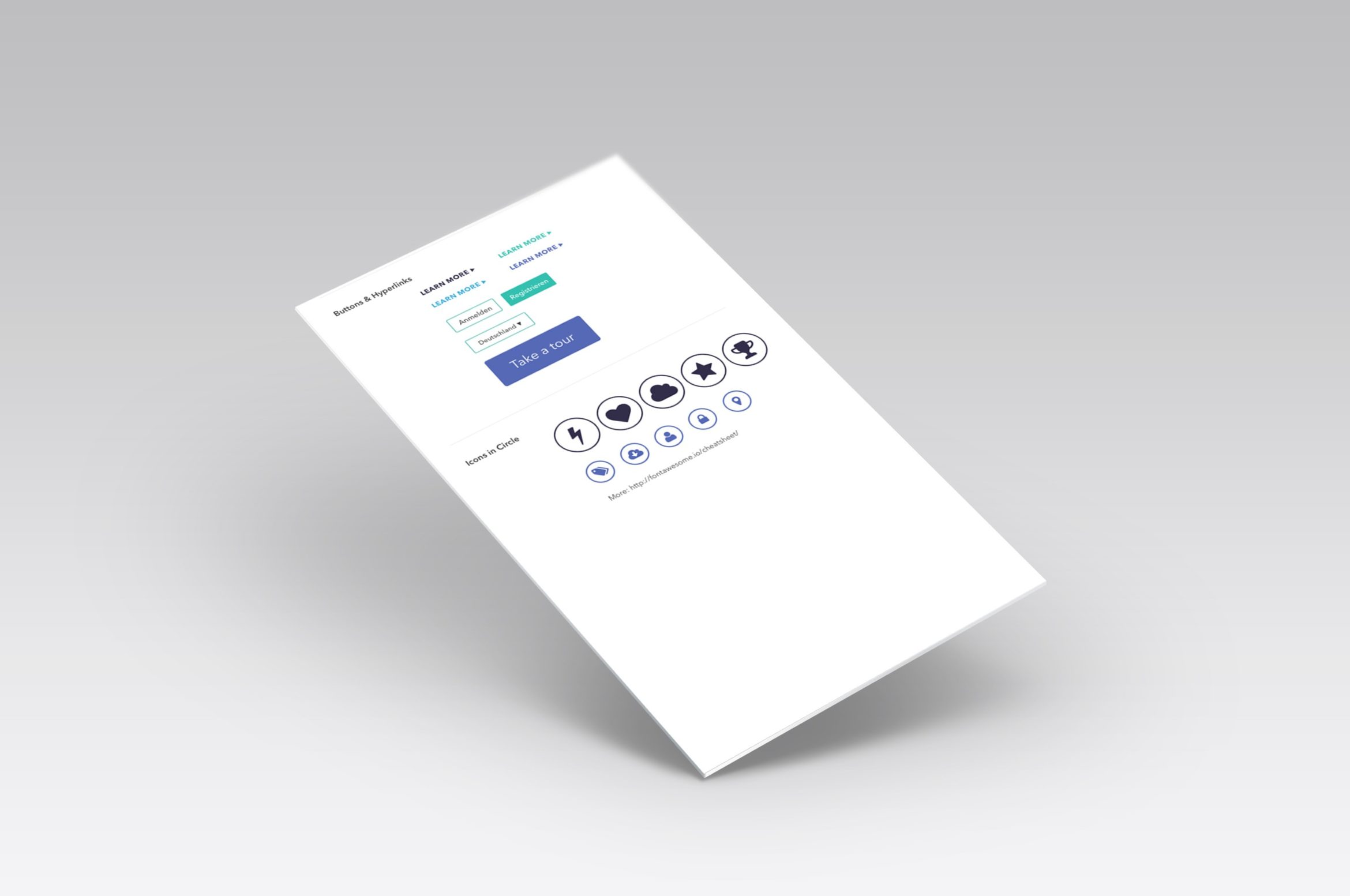 Stylesheet | Formatvorlage | Icons | Buttons | UX Design