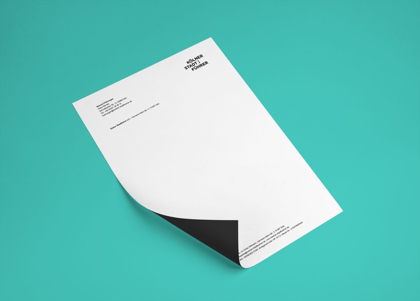Büro Freiheit – Kölner Stadtführer – Briefbogen Briefbogen