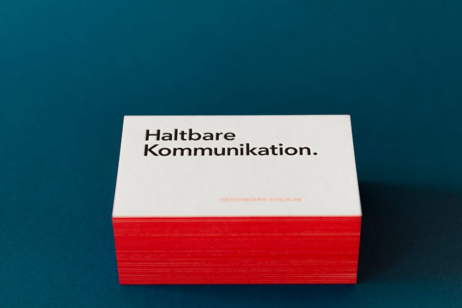 Letterpress | Visitenkarten | haltbare Kommunikation | Farbschnitt | Geschäftsausstattung