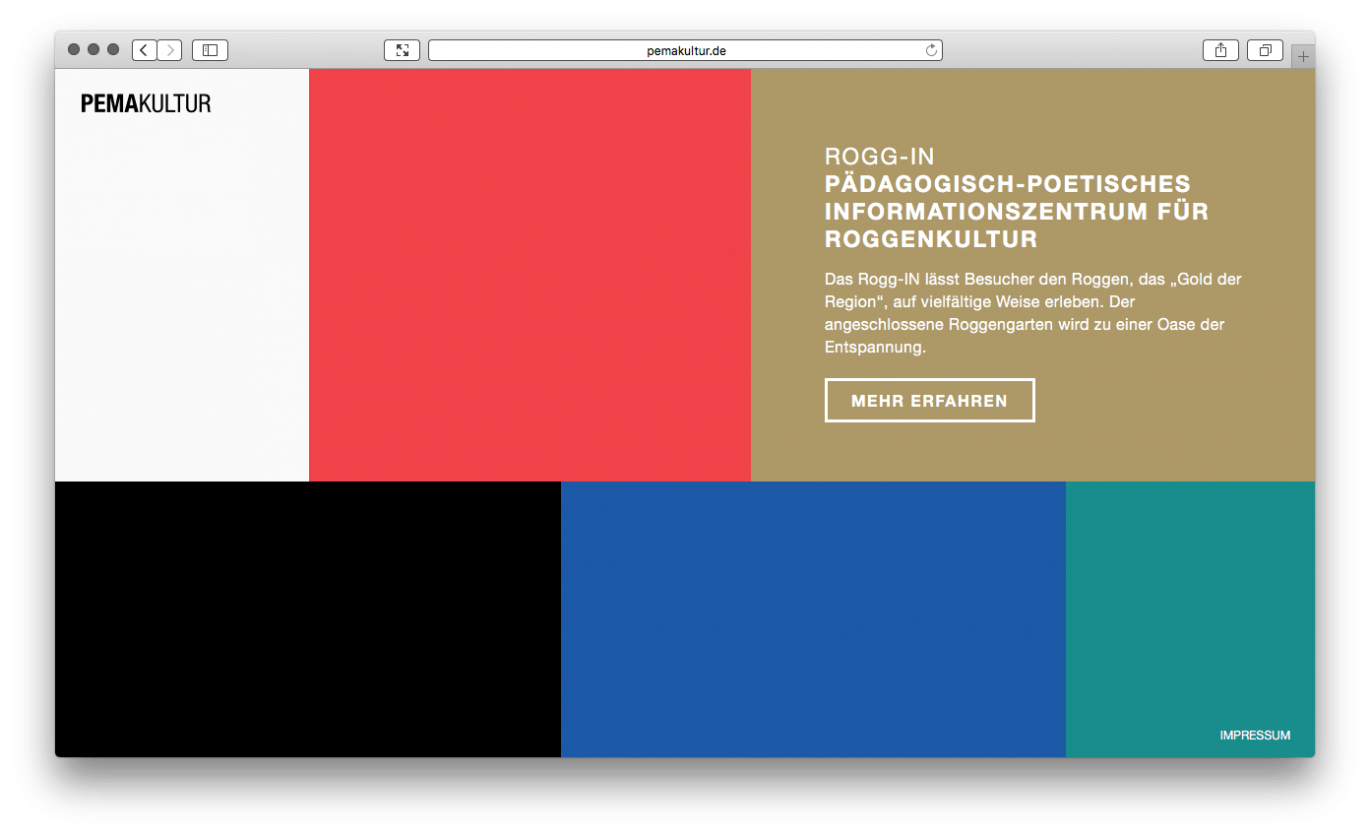 Büro Freiheit – PEMA Vollkorn-Spezialitäten – Responsive Website | Web Design | Micro-Website | Typografie Responsive Website | Web Design | Micro-Website | Typografie