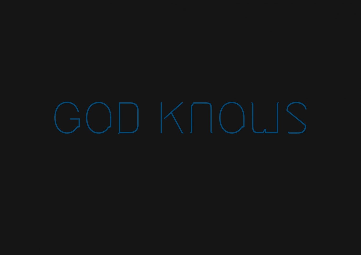 Büro Freiheit – Cinga – God Knows God Knows